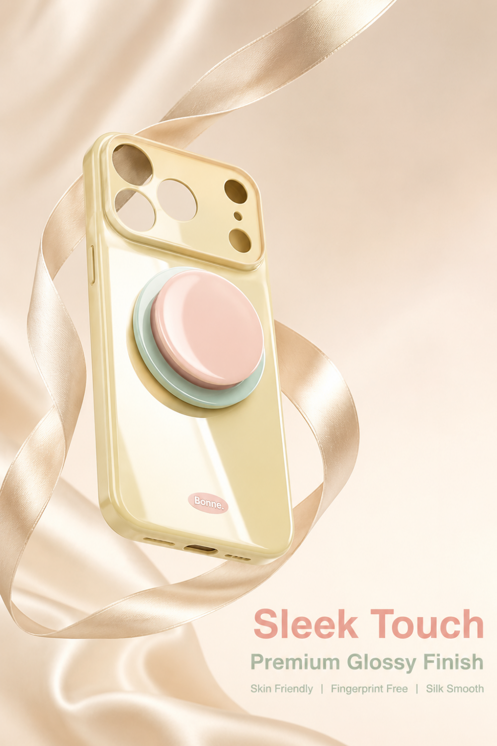 Macaron-style Full-coverage with Pop-out Grip Holder Phone Case